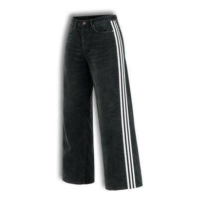 Balenciaga x Adidas denim Large Baggy Pant Black 