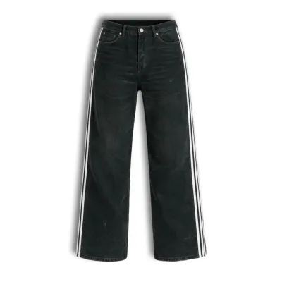 Balenciaga x Adidas denim Large Baggy Pant Black