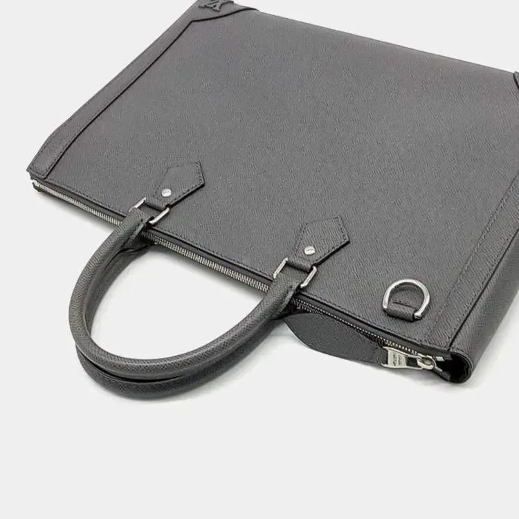 Louis Vuitton Grey Taiga Leather Slim Briefcase Bag