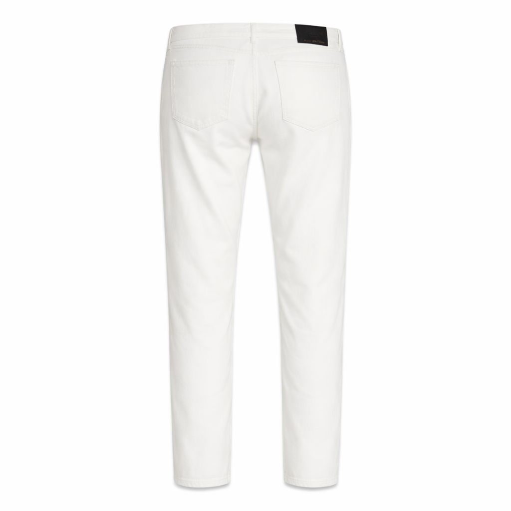 Zegna 153280 Denim white slim fit pants