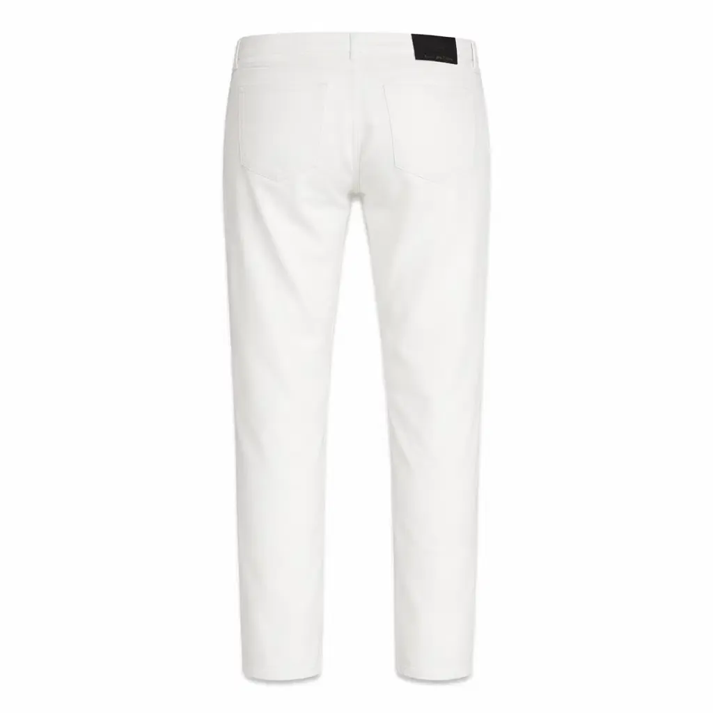 Zegna 153280 Denim white slim fit pants