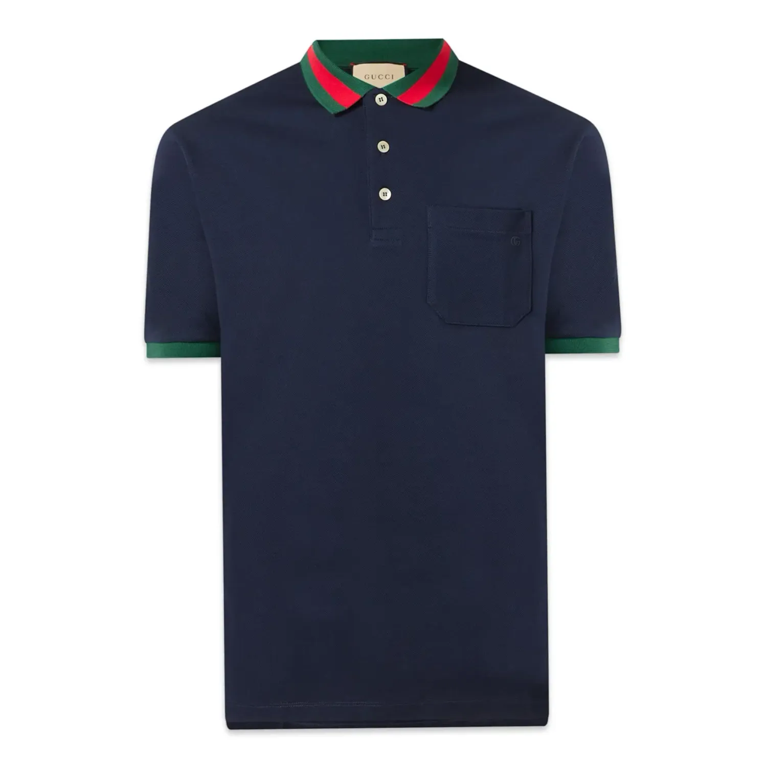 GUCCI Contrasting Polo Shirt blue navy