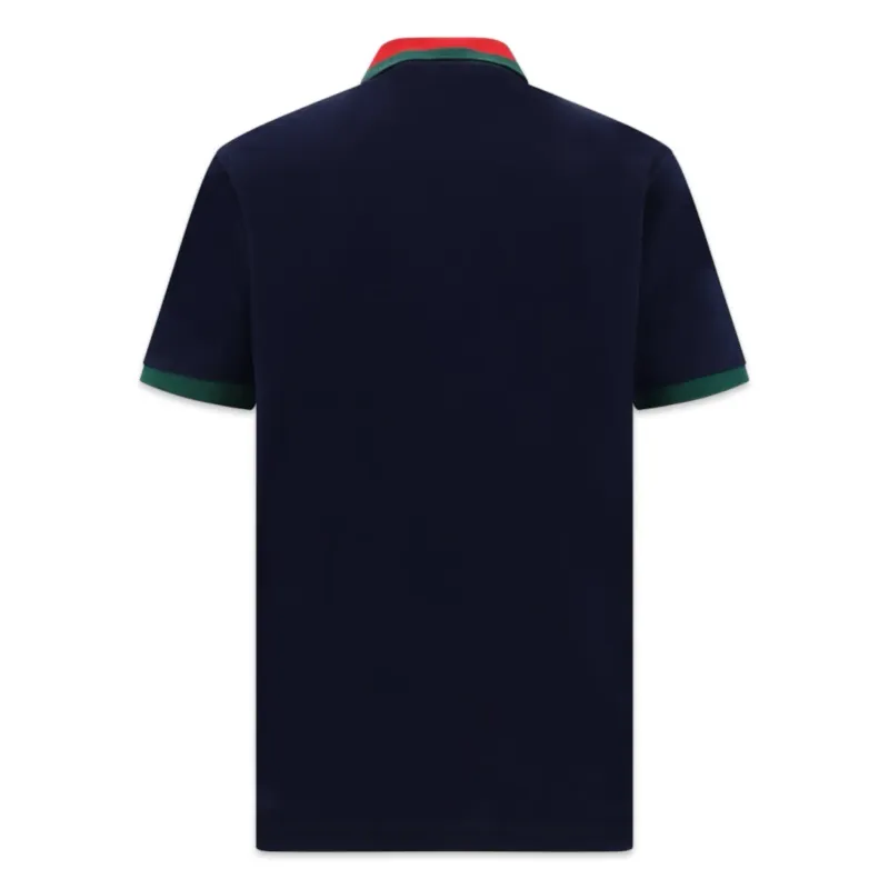 GUCCI Contrasting Polo Shirt blue navy