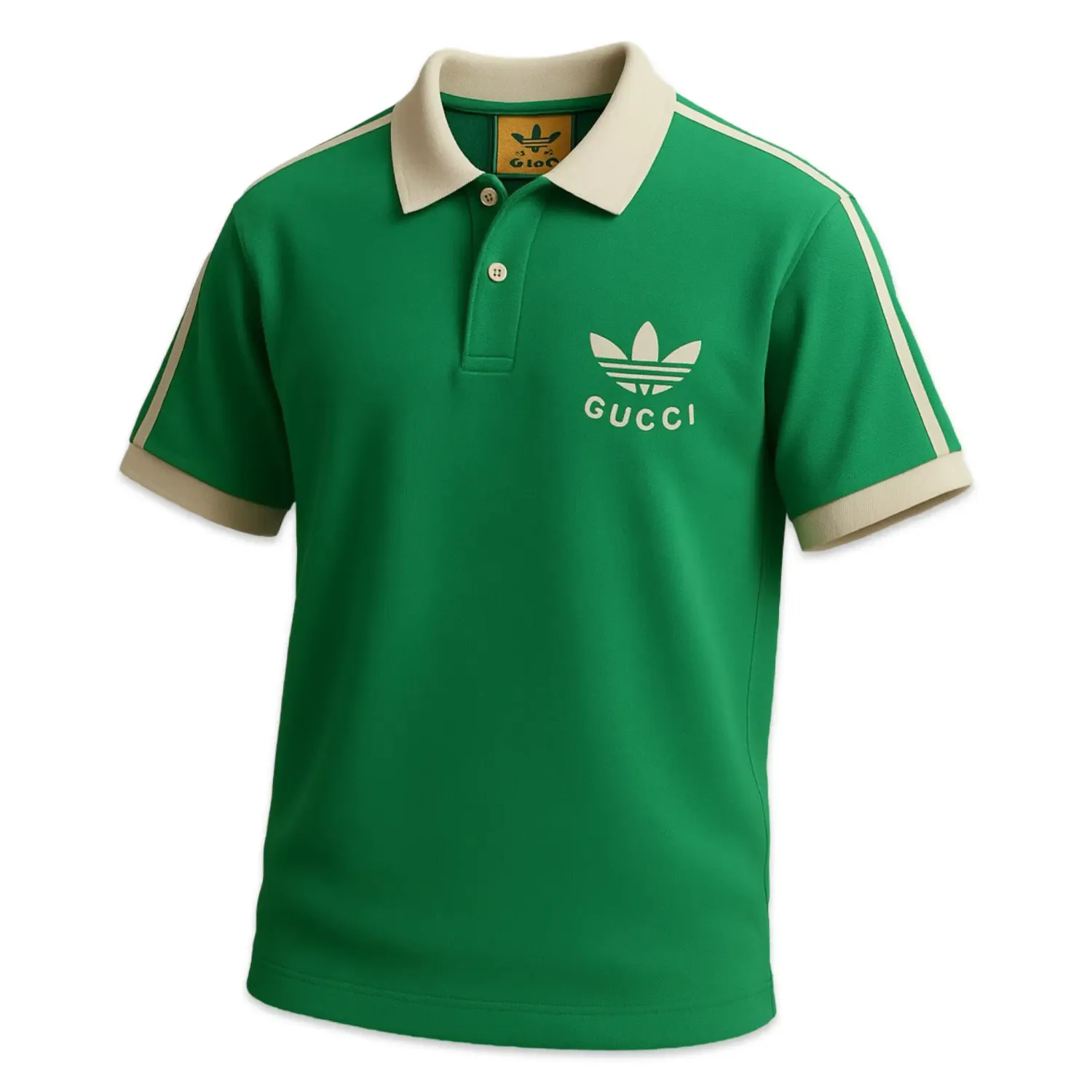Gucci x Adidas Piquet Polo Shirt Green