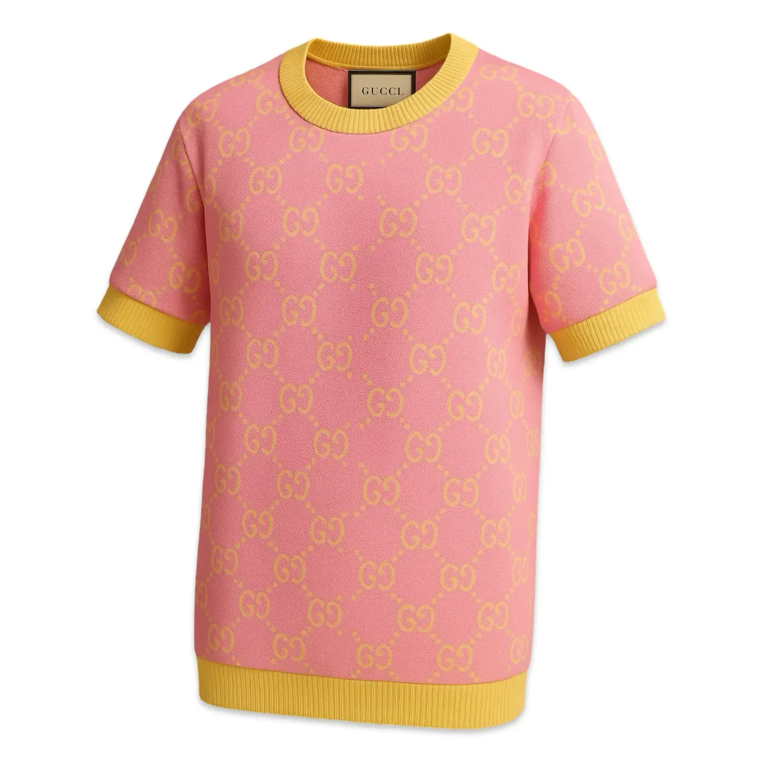 Gucci logo jacquard wool sweater pink