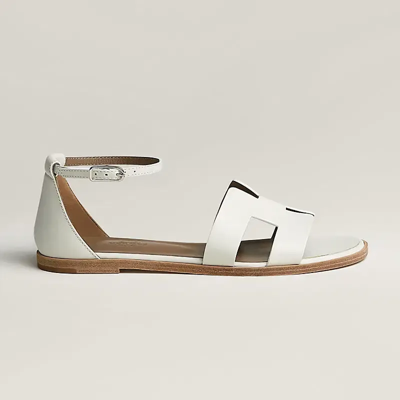 HERMÈS SANDALIA SANTORINI WHITE