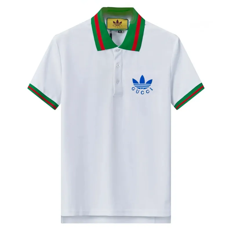 Gucci x Adidas Piquet Polo Shirt White