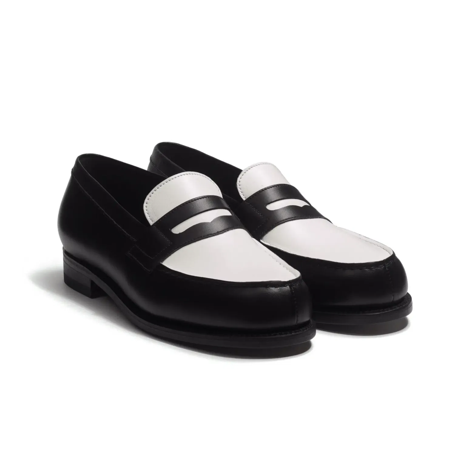 JM Weston 180 Mocassim Black &amp; White