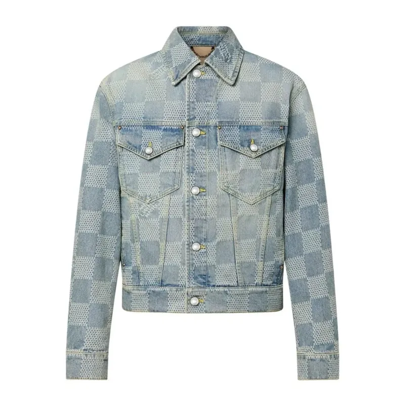 Louis Vuitton casaco Jeans Clássico com Xadrez Damier