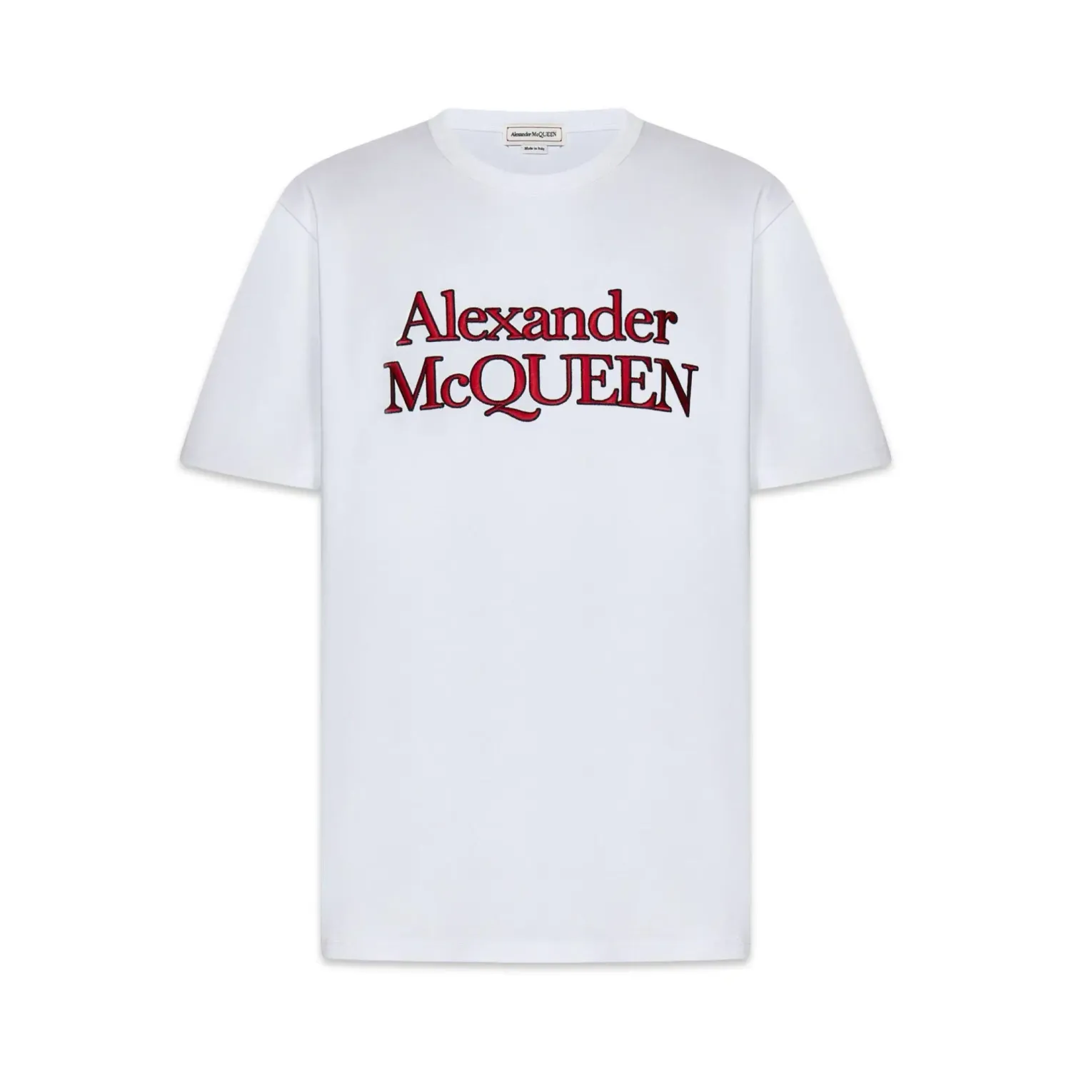 ALEXANDER MCQUEEN Logo Print White Cotton T-Shirt