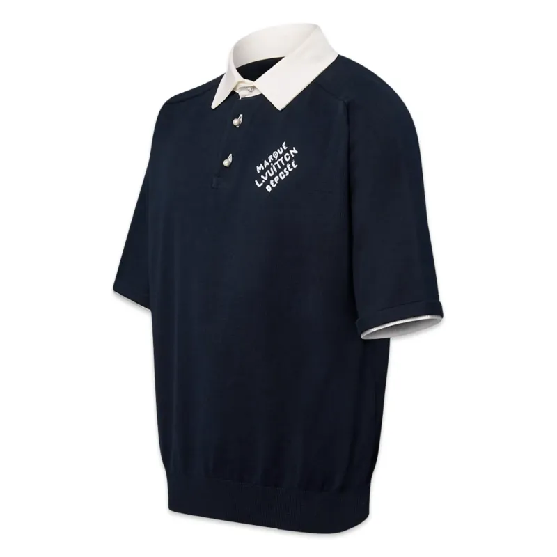 Louis Vuitton Embroidered Blend Polo Shirt