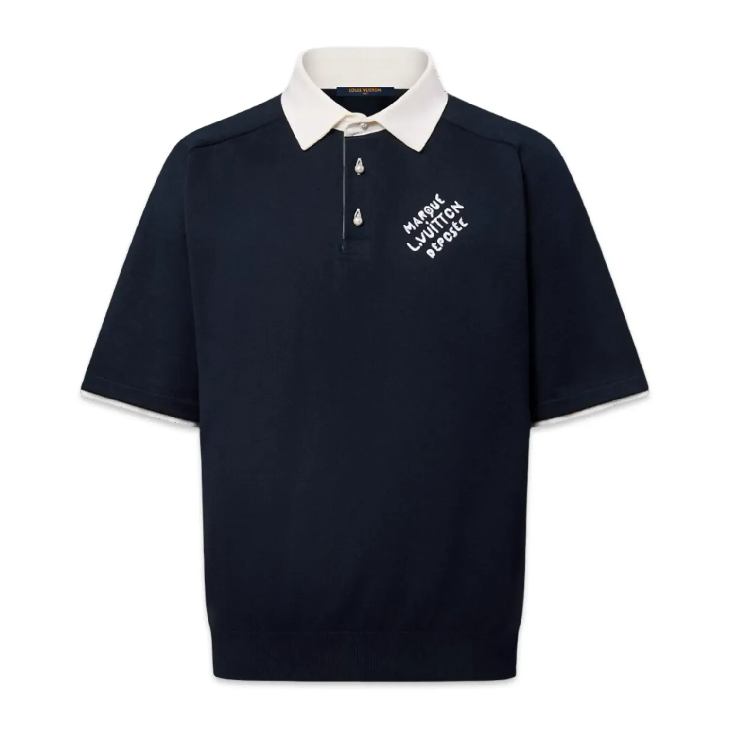 Louis Vuitton Embroidered Blend Polo Shirt