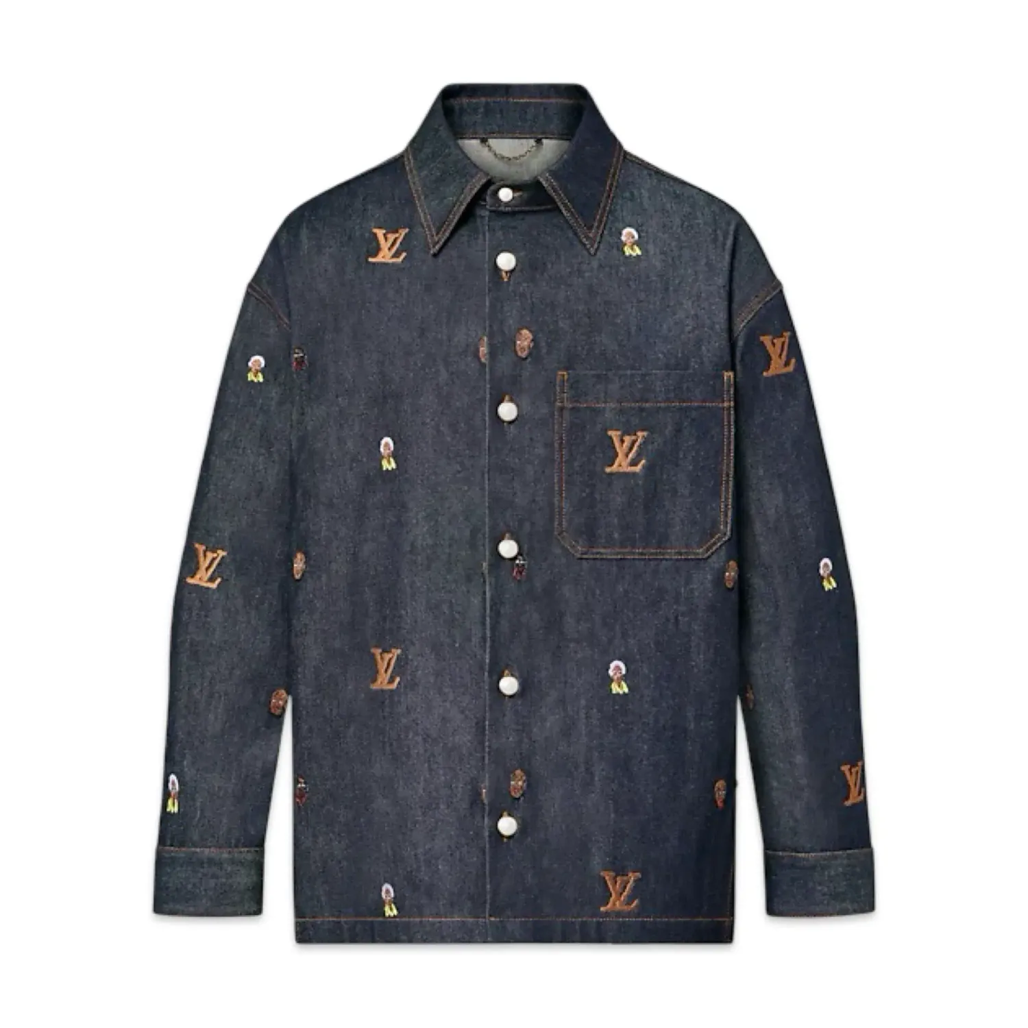 Louis Vuitton shirt Jeans Oversized Bordada