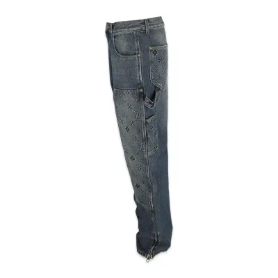Louis Vuitton Monogram Workwear Denim Pants Blue