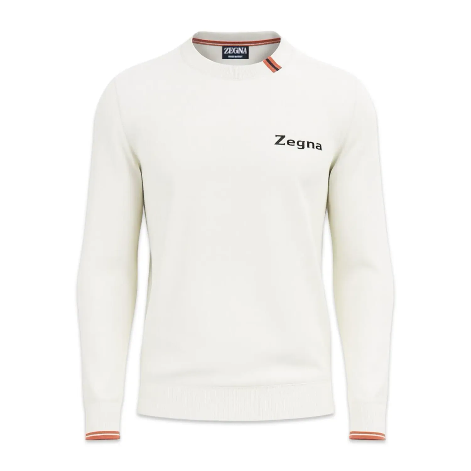 Zegna Logo detail cotton sweatshirt