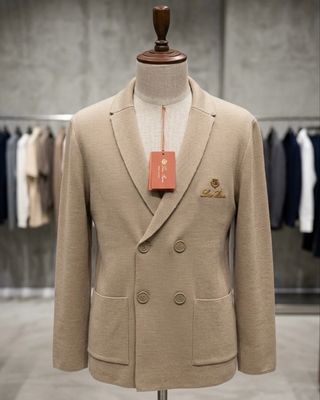 Loro Piana Double button knit jacket beige 