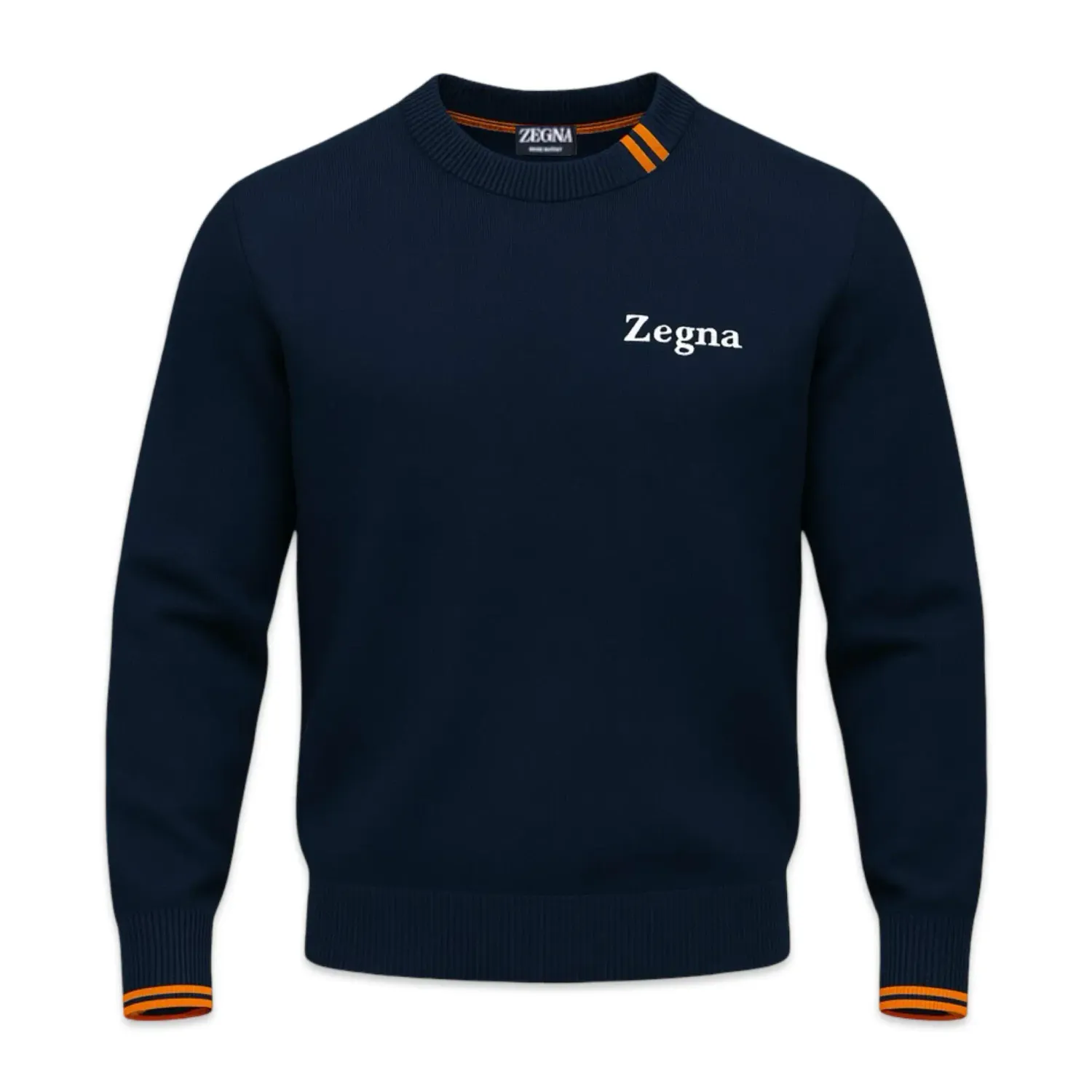 Zegna Logo detail cotton sweatshirt