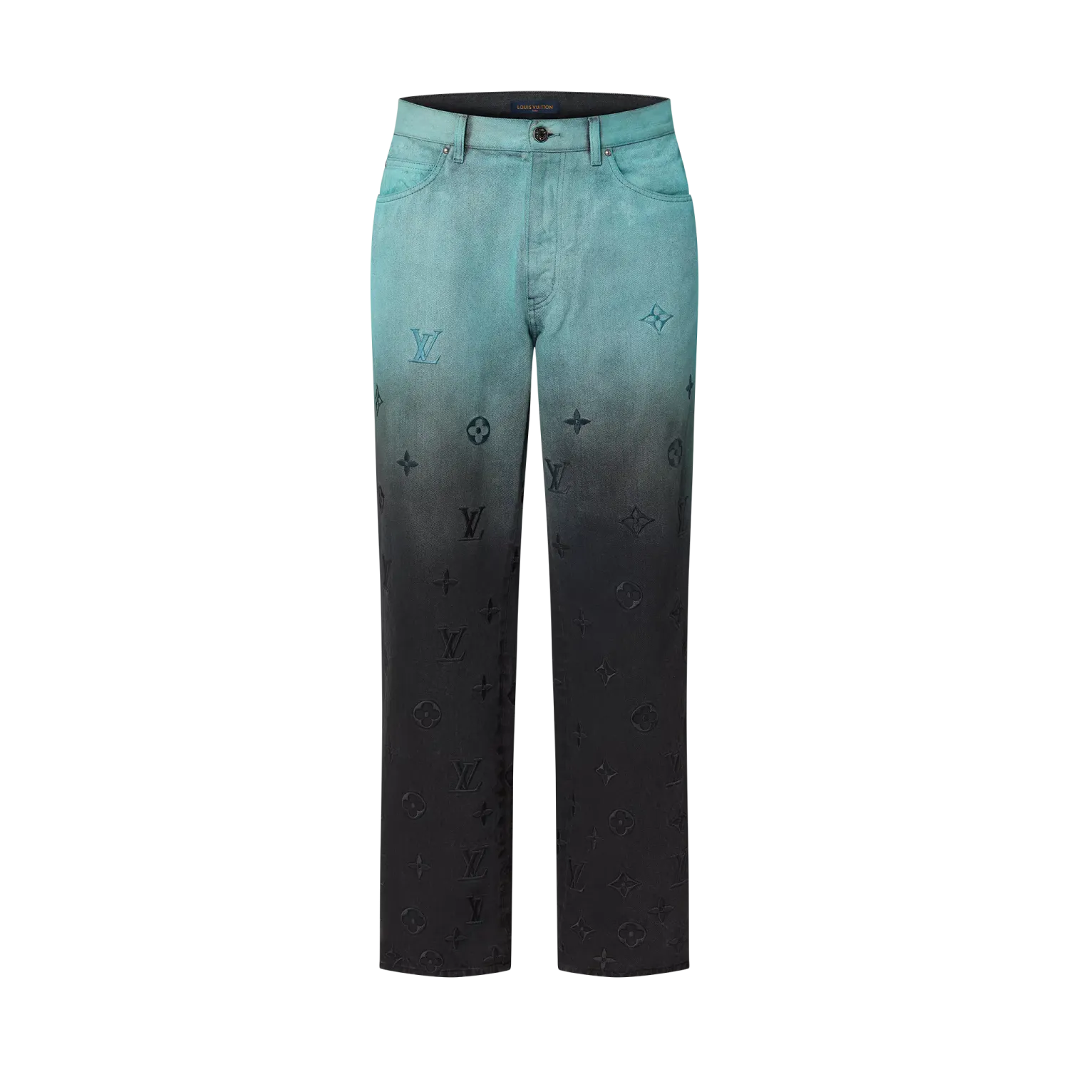Louis Vuitton Embroidered Denim Pants 'Light Blue'