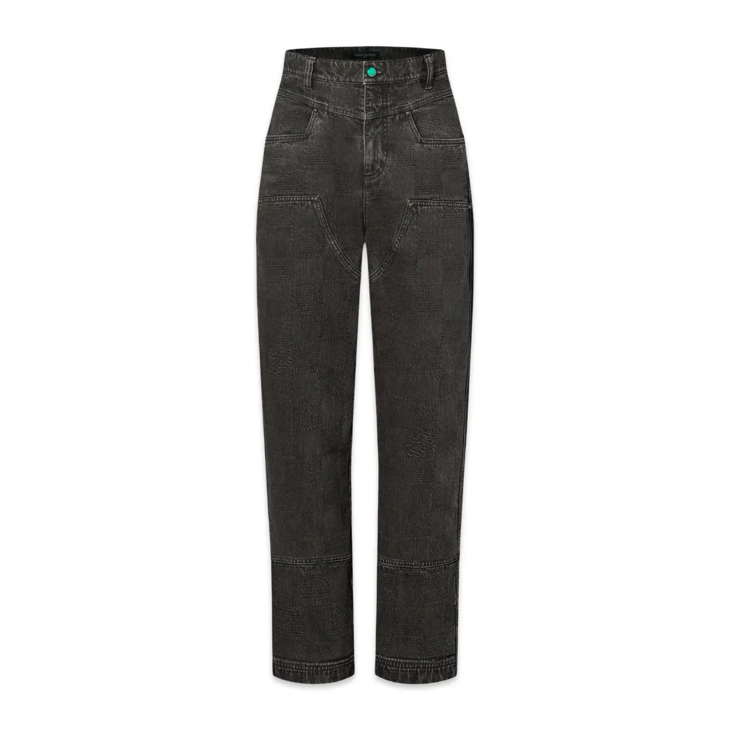 Louis Vuitton Calça Utilitária em Jeans Damier Black