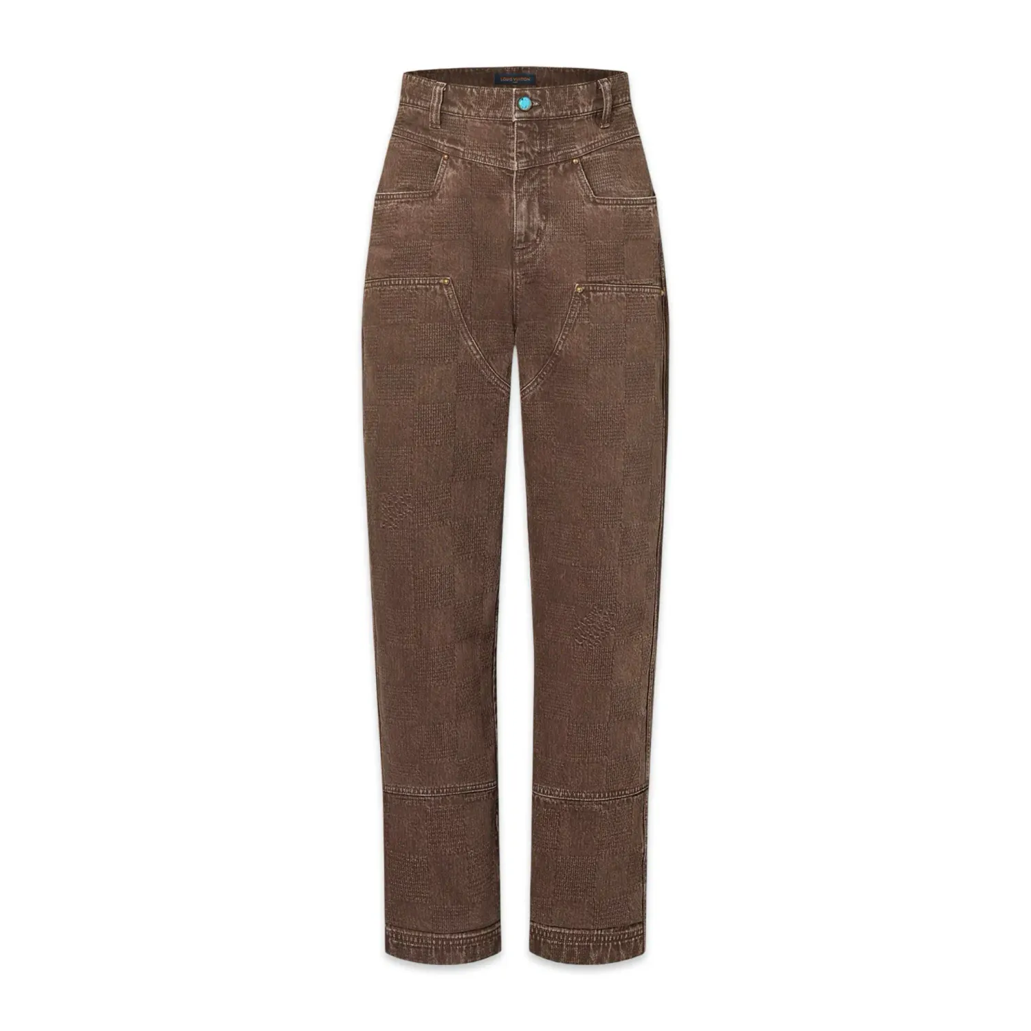 Louis Vuitton Calça Utilitária em Jeans Damier