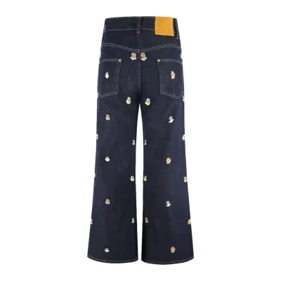 Louis Vuitton Dennim Pants Oversized Bordada