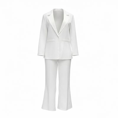 Fato Feminino Elegance White Tailored Suit WMNS