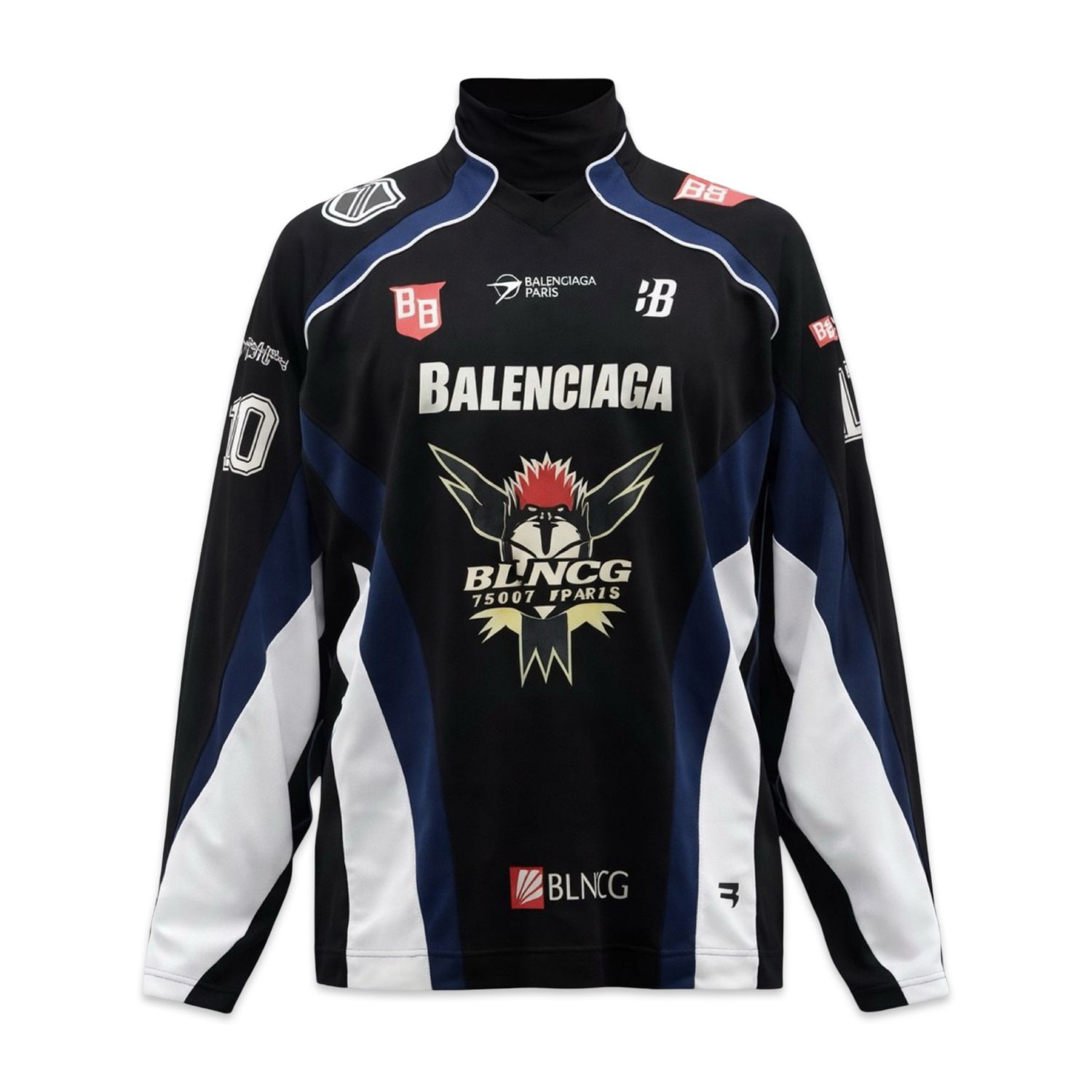 Balenciaga Hockey T-shirt in Sporty Mesh Jersey