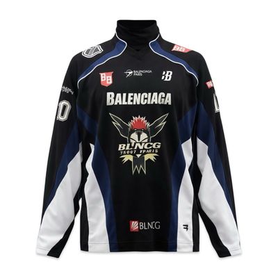 Balenciaga Hockey T-shirt in Sporty Mesh Jersey