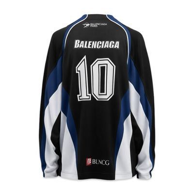 Balenciaga Hockey T-shirt in Sporty Mesh Jersey