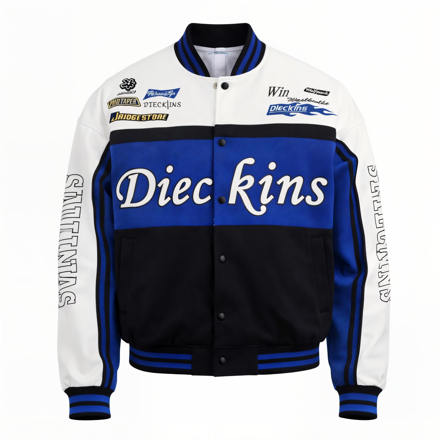 Diec Kins Racing Bomber Jacket – Blue/Black