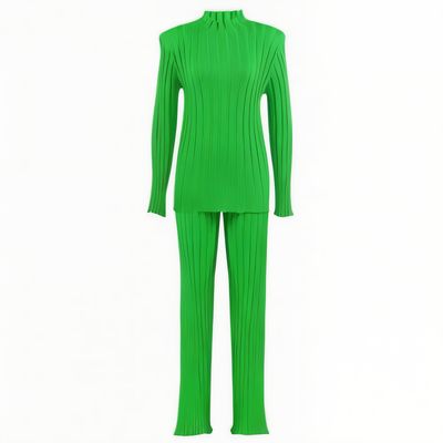Fato Premium Knit Verde Esculpido – Ajuste Elegante &amp; Conforto Total