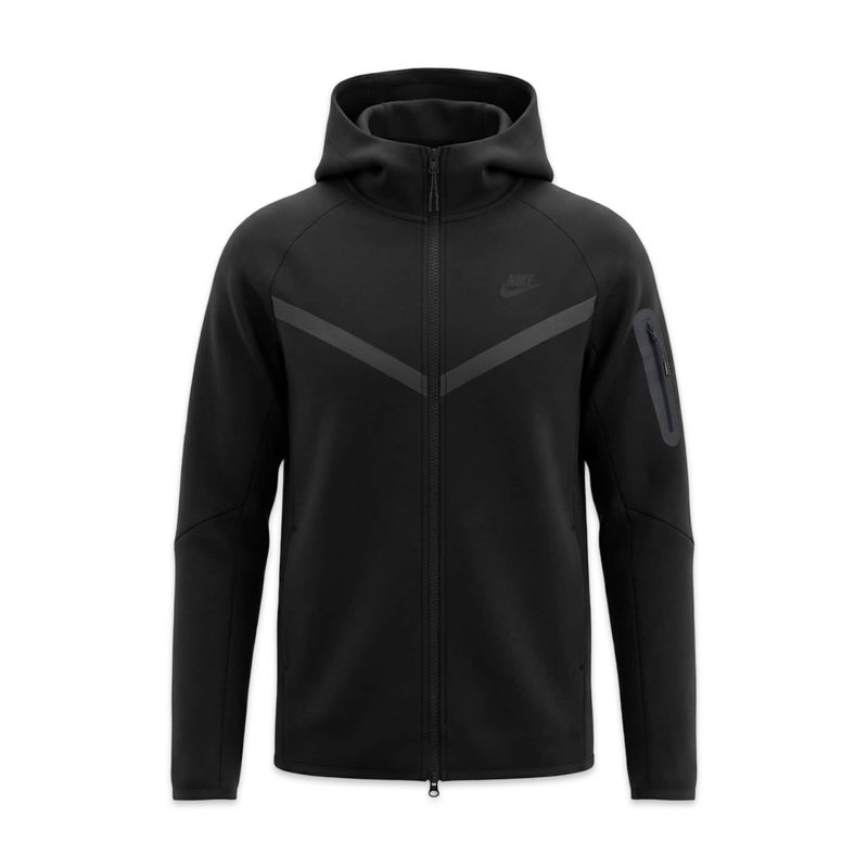 NIKE TECH FLEECE HOODIE COM Fecho - Black NIKE TECH FLEECE HOODIE COM Fecho - Black