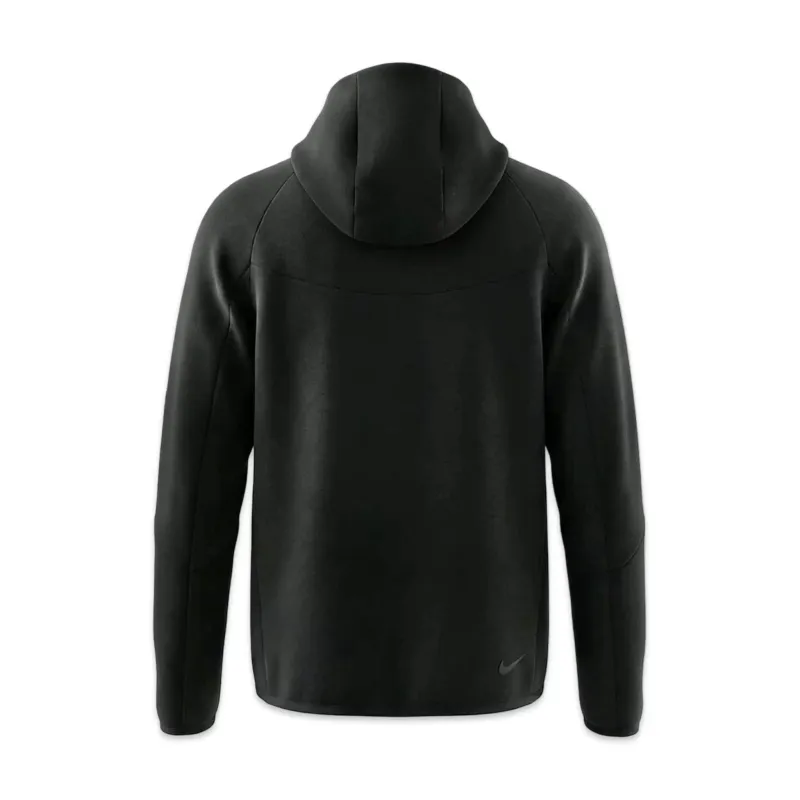 NIKE TECH FLEECE HOODIE COM Fecho - Black