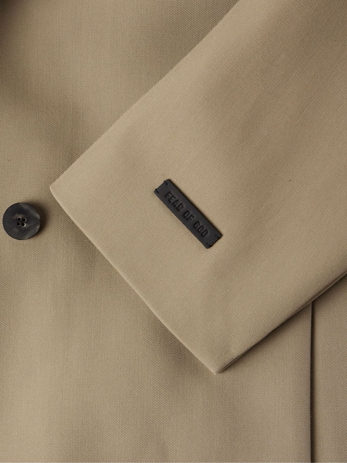 Fear of God Eternal California Oversized Double-Breasted Virgin Wool and Cotton-Blend Twill Blazer Beige