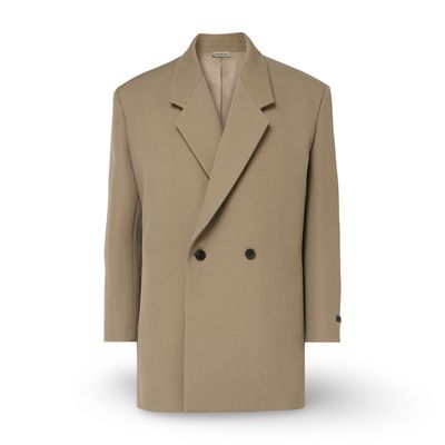Fear of God Eternal California Oversized Double-Breasted Virgin Wool and Cotton-Blend Twill Blazer Beige