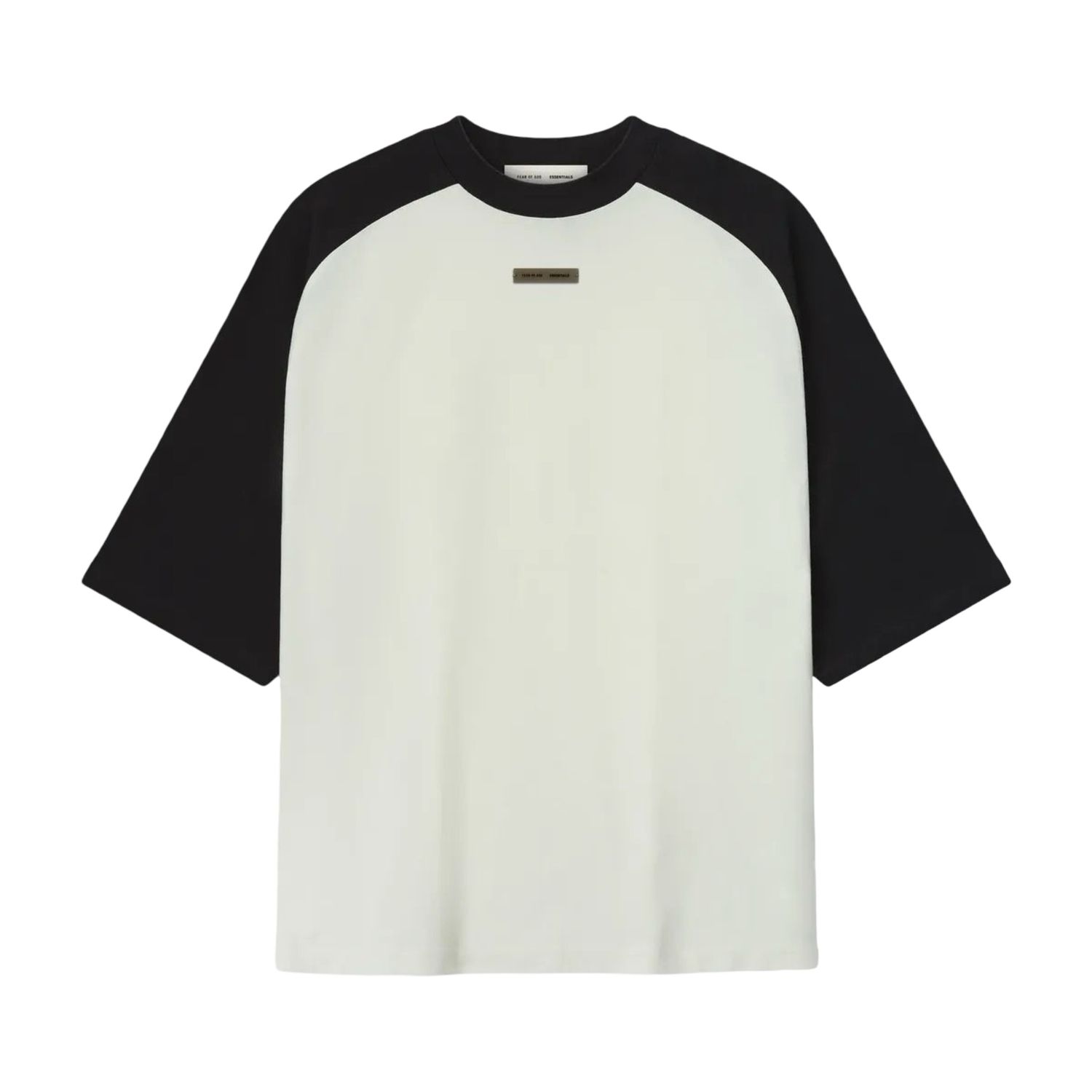 Fear Of God Essentials Baseball Tee in Off-White &amp; Black 