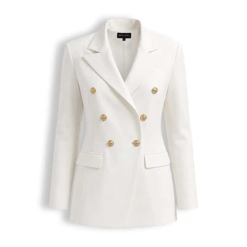 TBS Blazer Branco com Botões Dourados