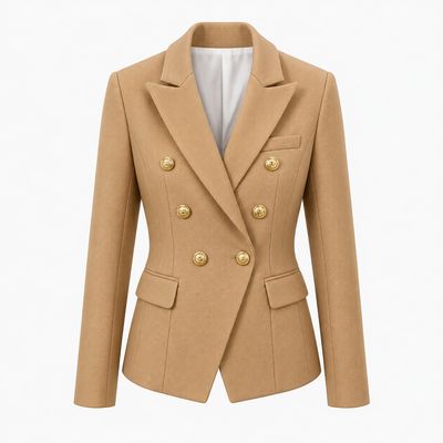 TBS Blazer Camel Estruturado com Botões Dourados