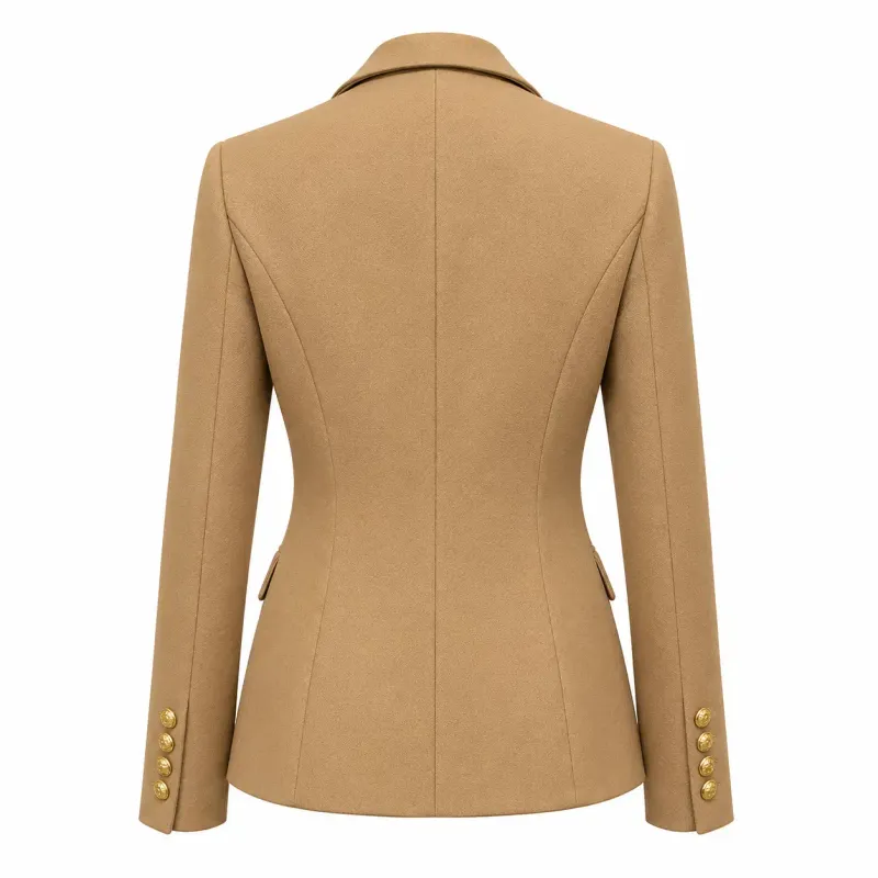 TBS Blazer Camel Estruturado com Botões Dourados