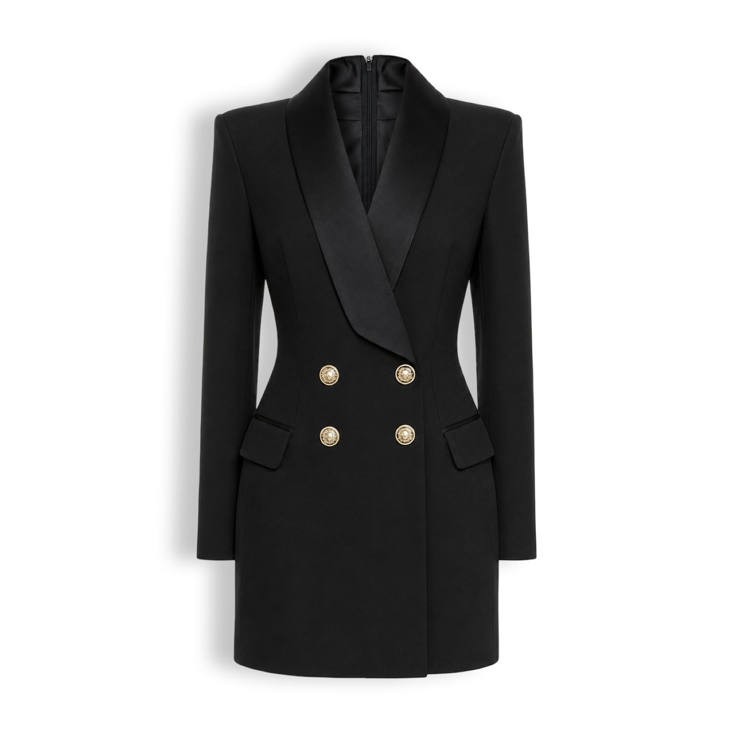 TBS Vestido Blazer Preto de abotoamento Dupla TBS Vestido Blazer Preto de abotoamento Dupla