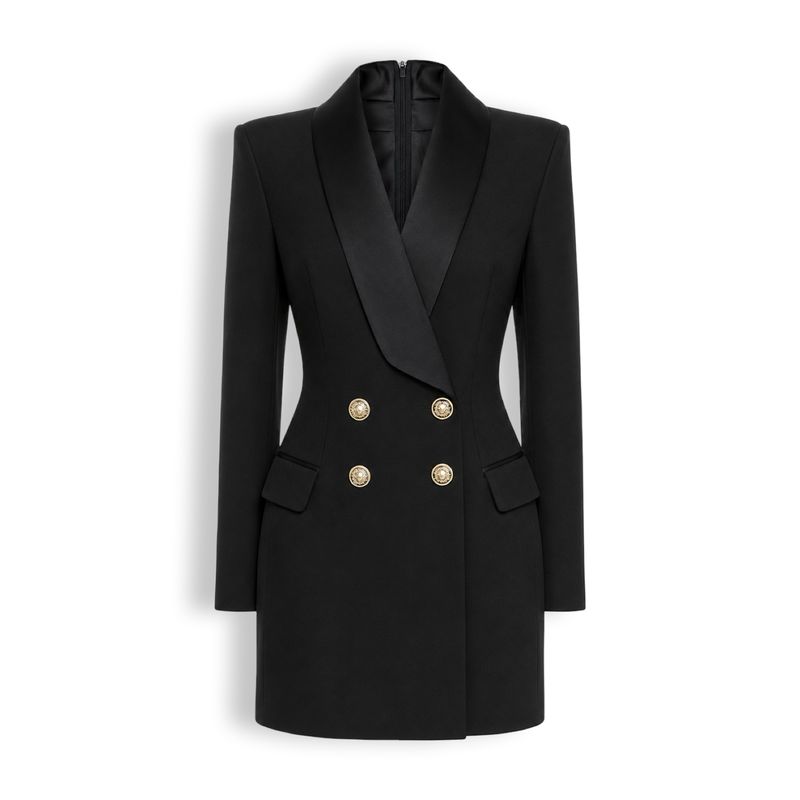 TBS Vestido Blazer Preto de abotoamento Dupla TBS Vestido Blazer Preto de abotoamento Dupla