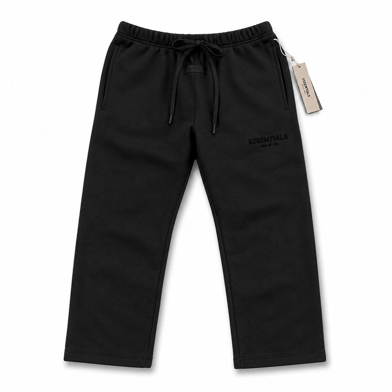 Fear of God Essentials Relaxed sweatpants jet Black (bainha aberta)