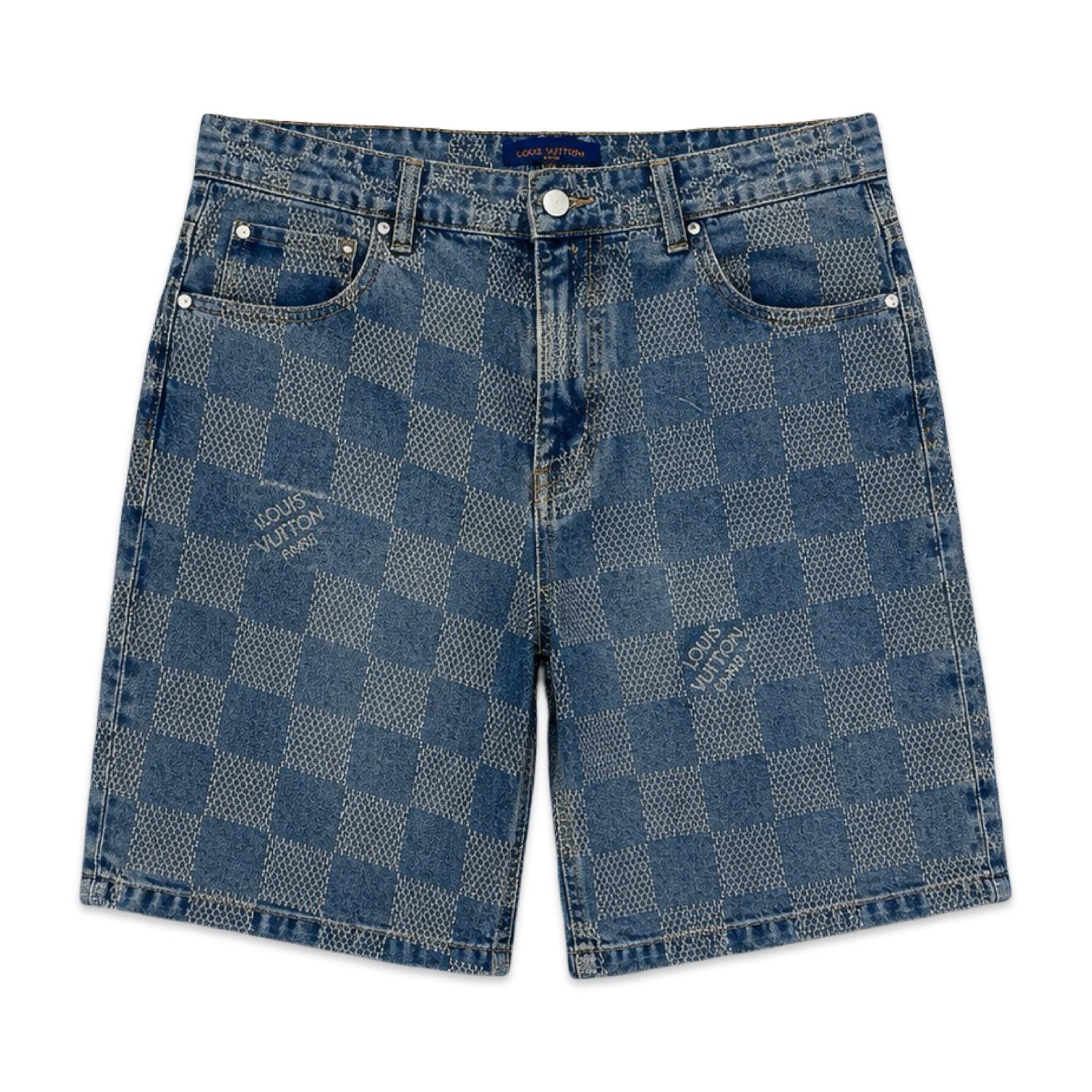 Louis Vuitton Calção de skate Damier Denim