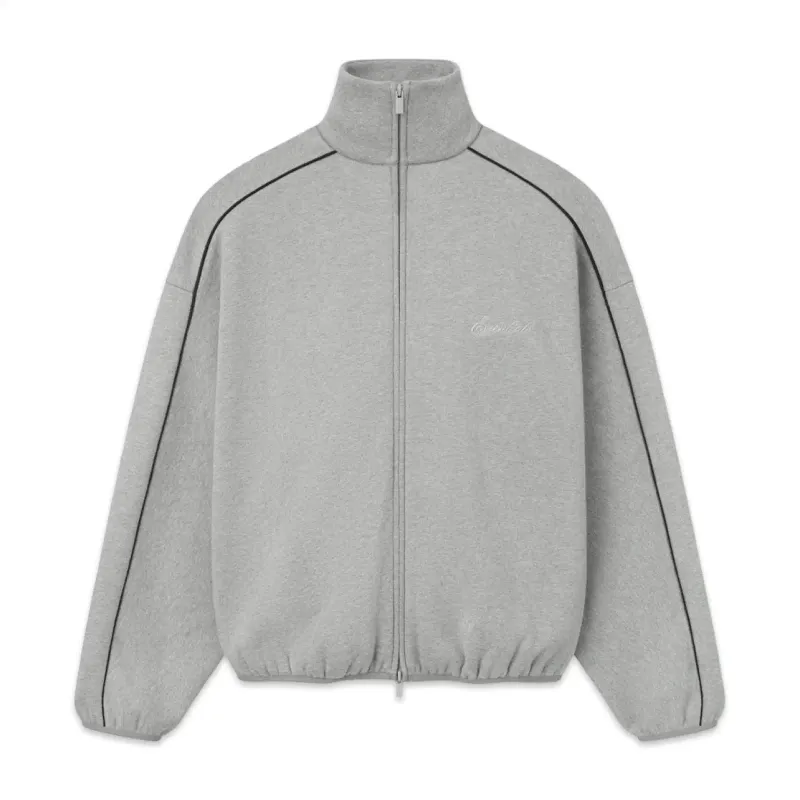 Fear of God Essentials Modern Fit Fleece Track Jacket cinza