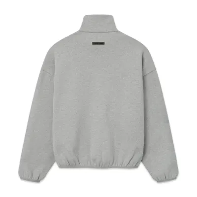 Fear of God Essentials Modern Fit Fleece Track Jacket cinza