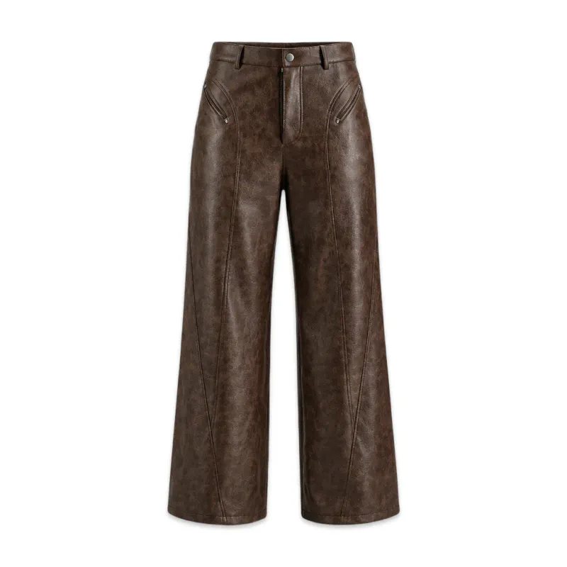 TBS Calça Pantalona Terra Veste – Couro Chocolate
