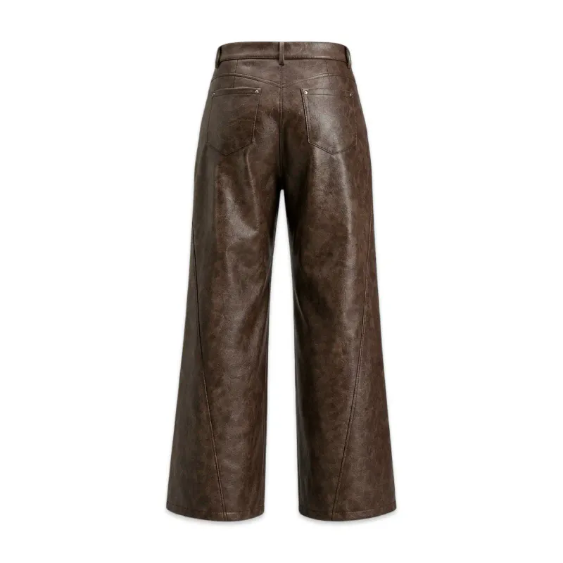 TBS Calça Pantalona Terra Veste – Couro Chocolate