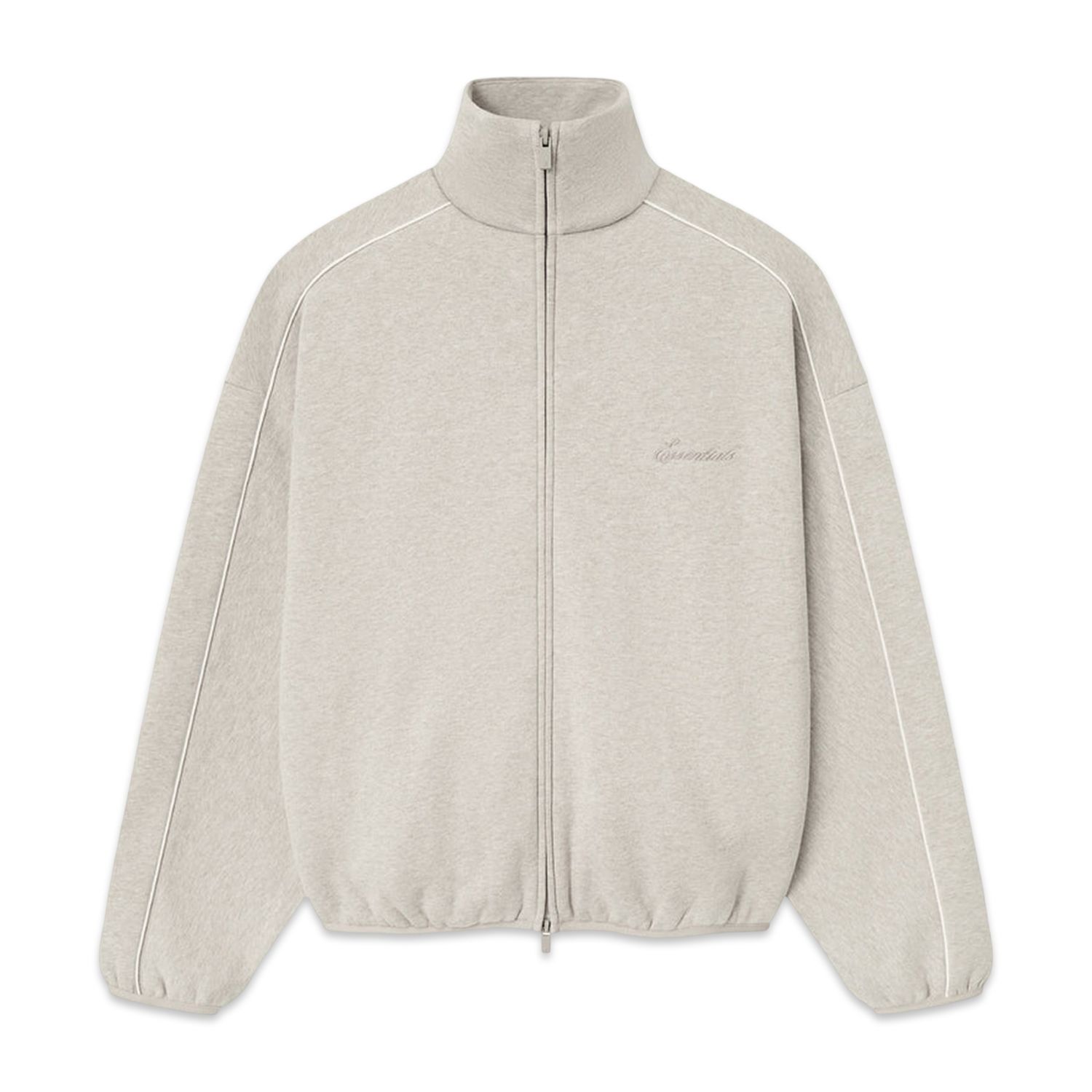 Fear of God Essentials Modern Fit Fleece Track Jacket Timber Fear of God Essentials Modern Fit Fleece Track Jacket Timber