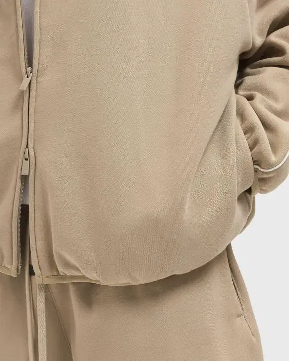 Fear of God Essentials Modern Fit Fleece Track Jacket Beige