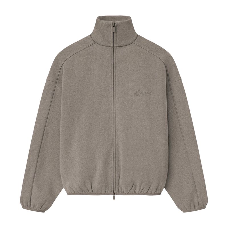 Fear of God Essentials Modern Fit Fleece Track Jacket Dune Fear of God Essentials Modern Fit Fleece Track Jacket Dune